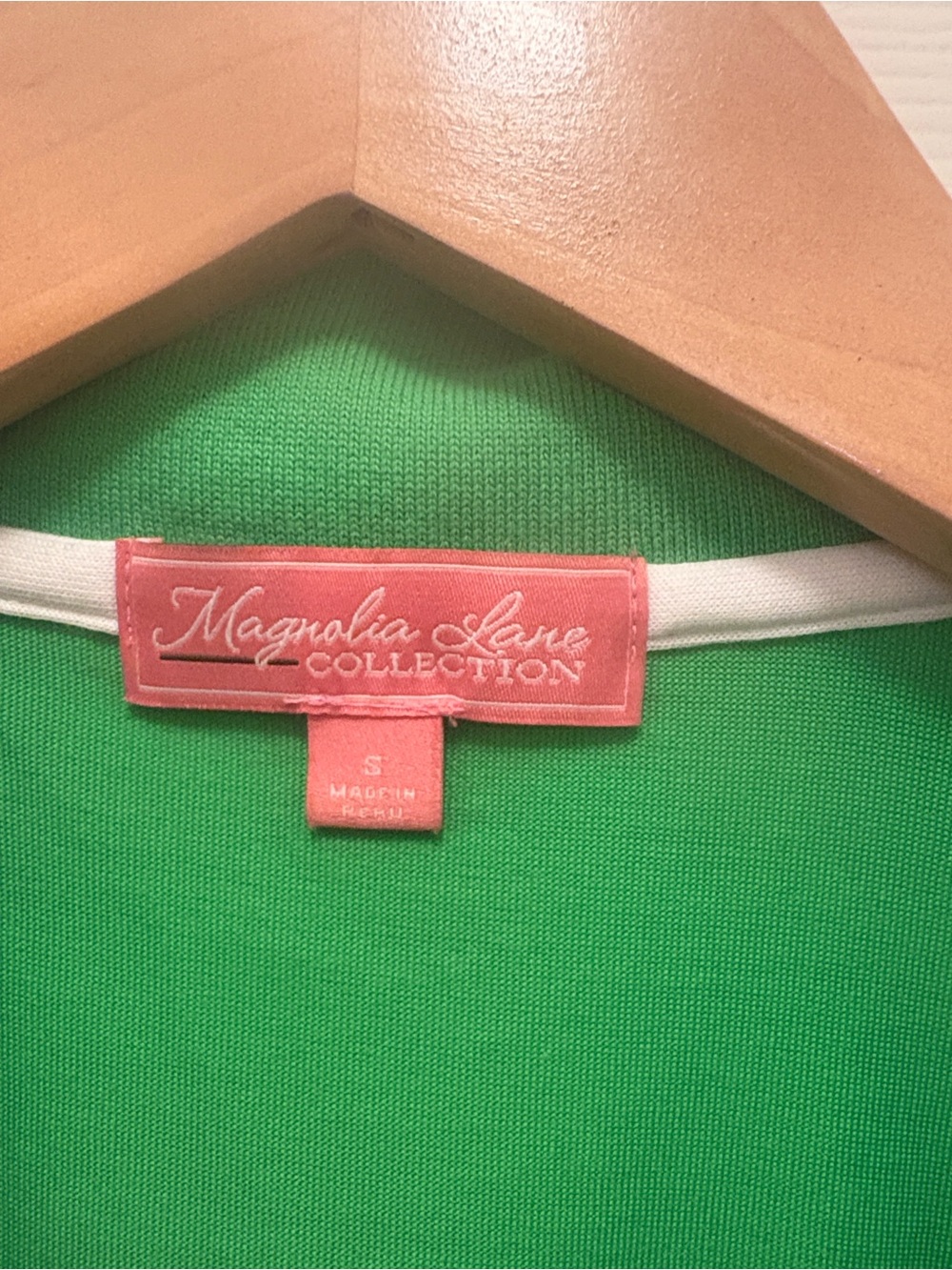 Magnolia Lane Collection Green Polo Shirt with Embroidered Golf - Picture 3 of 4